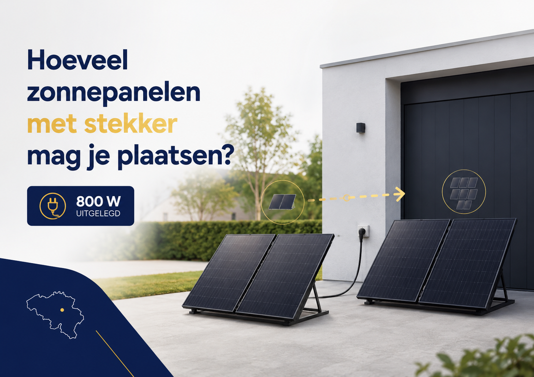 Hoeveel zonnepanelen met stekker mag je plaatsen in België?