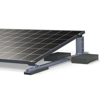 Vlakke ondergrond montage - met ballast (2 zonnepanelen)
