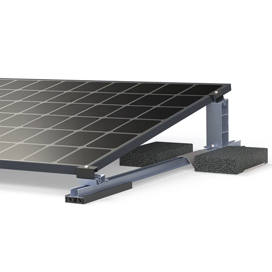 Vlakke ondergrond montage - met ballast (2 zonnepanelen)